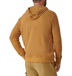 Men's Bay Stretch Waffle-Knit Hoodie Brown $12.49 Sweatshirt