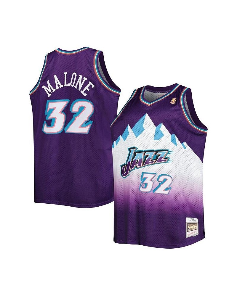 Men's Karl Malone Purple Utah Jazz Big and Tall Hardwood Classics 1996-97 Swingman Jersey $48.00 Jersey