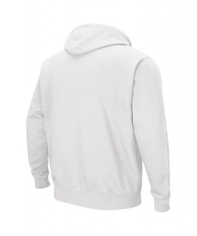 Men's White Wisconsin Badgers Arch and Logo 3.0 Pullover Hoodie $27.00 Sweatshirt