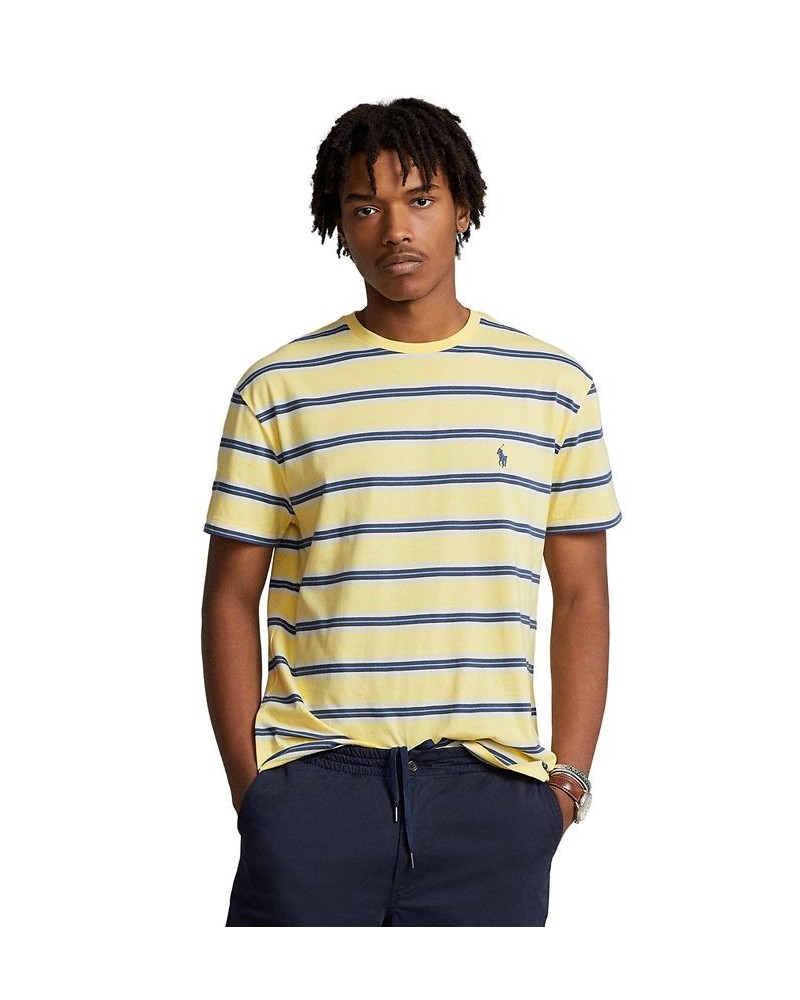 Men's Classic-Fit Striped Jersey T-Shirt Yellow $28.50 T-Shirts