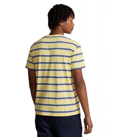 Men's Classic-Fit Striped Jersey T-Shirt Yellow $28.50 T-Shirts