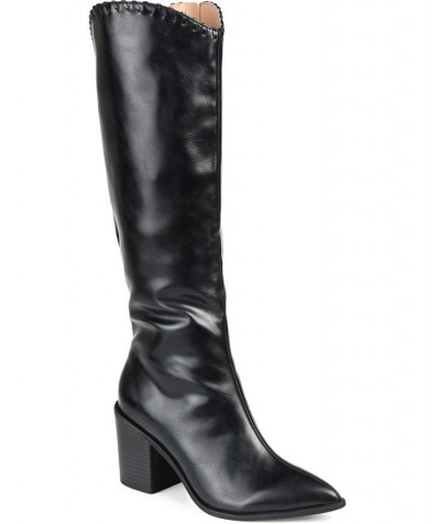 Women's Daria Extra Wide Calf Western Boots Black $58.80 Shoes