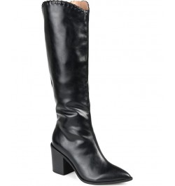 Women's Daria Extra Wide Calf Western Boots Black $58.80 Shoes