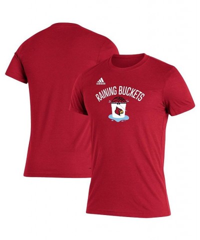 Men's Red Louisville Cardinals Raining Buckets Tri-Blend T-shirt $18.00 T-Shirts