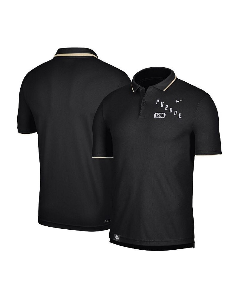 Men's Black Purdue Boilermakers Wordmark Performance Polo Shirt $29.90 Polo Shirts