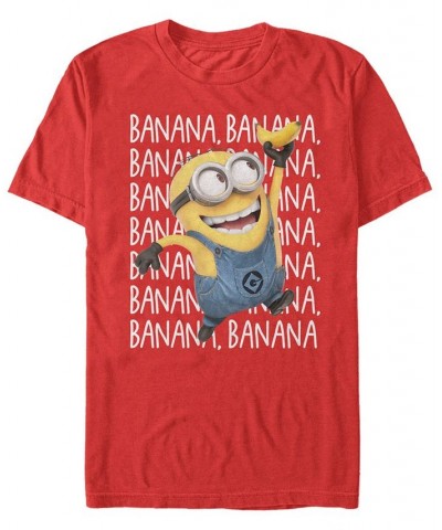 Minions Men's Gone Bananas Short Sleeve T-Shirt Red $16.80 T-Shirts