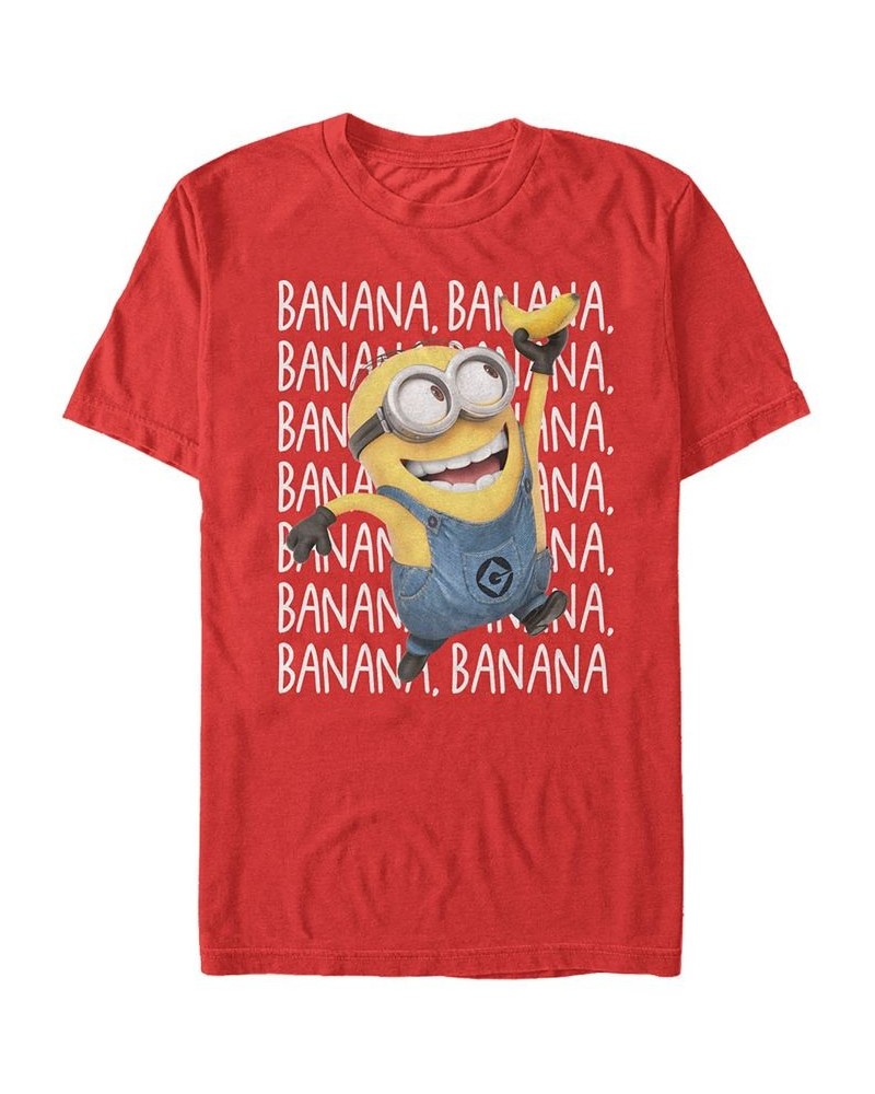 Minions Men's Gone Bananas Short Sleeve T-Shirt Red $16.80 T-Shirts