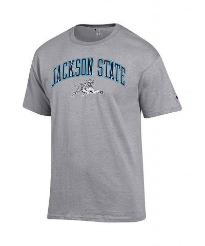 Men's Gray Jackson State Tigers Arch Over Logo T-shirt $15.00 T-Shirts