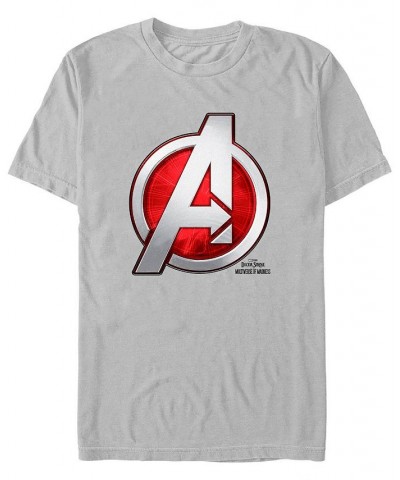 Men's Marvel Film Doctor Strange Movie 2 Avengers Logo Short Sleeve T-shirt Gray $19.59 T-Shirts