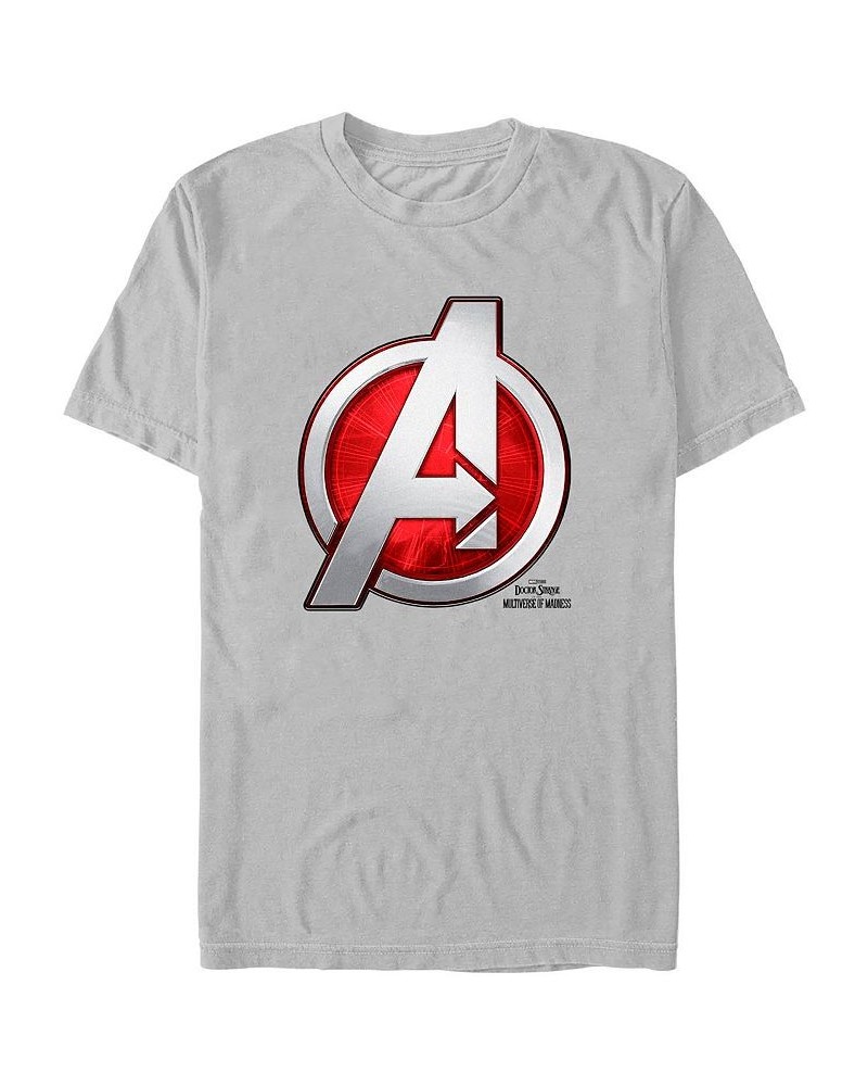 Men's Marvel Film Doctor Strange Movie 2 Avengers Logo Short Sleeve T-shirt Gray $19.59 T-Shirts