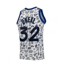 Men's Shaquille O'Neal White Orlando Magic 1994-95 Hardwood Classics Doodle Swingman Player Jersey $47.88 Jersey