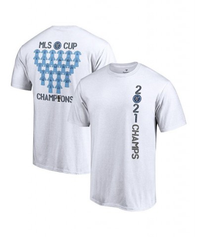 Men's Branded White New York City FC 2021 MLS Cup Champions One Team Roster T-shirt $19.75 T-Shirts