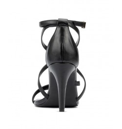 Women's Stella Wide Width Heels Sandals Black $40.52 Shoes