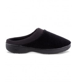 Microterry Pillowstep Slippers with Satin Trim Black $22.00 Shoes