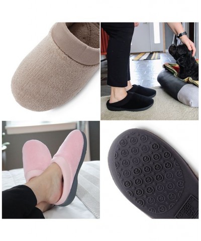 Microterry Pillowstep Slippers with Satin Trim Black $22.00 Shoes