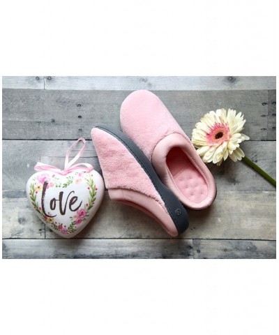 Microterry Pillowstep Slippers with Satin Trim Black $22.00 Shoes