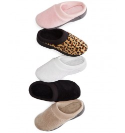 Microterry Pillowstep Slippers with Satin Trim Black $22.00 Shoes