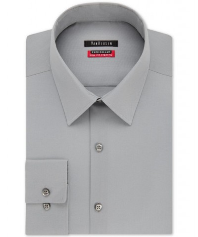 Men's Slim-Fit Flex Collar Stretch Solid Dress Shirt PD05 $16.88 Dress Shirts