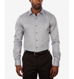 Men's Slim-Fit Flex Collar Stretch Solid Dress Shirt PD05 $16.88 Dress Shirts