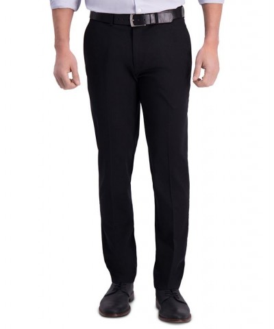 Men’s Iron Free Premium Khaki Slim-Fit Flat-Front Pant Black $30.79 Pants