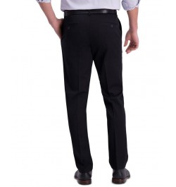 Men’s Iron Free Premium Khaki Slim-Fit Flat-Front Pant Black $30.79 Pants