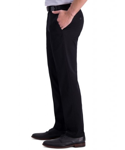 Men’s Iron Free Premium Khaki Slim-Fit Flat-Front Pant Black $30.79 Pants