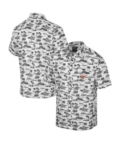 Men's White Texas Longhorns Spontaneous is Romantic Camp Button-Up Shirt $34.50 Shirts