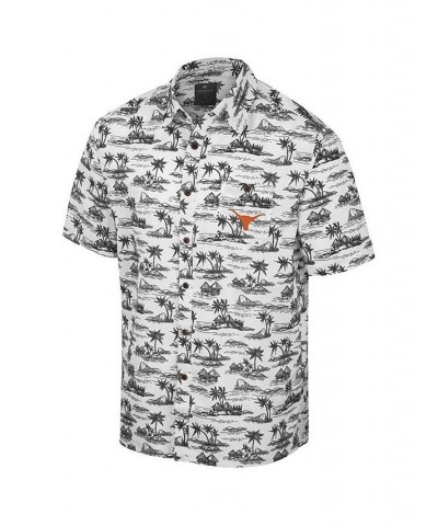 Men's White Texas Longhorns Spontaneous is Romantic Camp Button-Up Shirt $34.50 Shirts