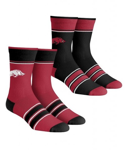 Men's and Women's Socks Arkansas Razorbacks Multi-Stripe 2-Pack Team Crew Sock Set $19.59 Socks