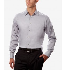 Calvin Klein Men's STEEL Classic/Regular Non-Iron Stretch Performance Dress Shirt Gray $25.73 Dress Shirts