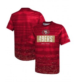 Men's Scarlet San Francisco 49ers Combine Authentic Sweep T-shirt $21.59 T-Shirts