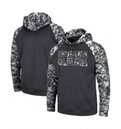 Men's Charcoal Indiana Hoosiers OHT Military-Inspired Appreciation Digital Camo Pullover Hoodie $32.25 Sweatshirt