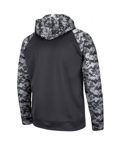 Men's Charcoal Indiana Hoosiers OHT Military-Inspired Appreciation Digital Camo Pullover Hoodie $32.25 Sweatshirt