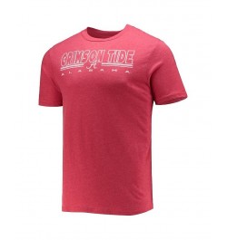 Men's Heathered Charcoal, Crimson Alabama Crimson Tide Meter T-shirt and Pants Sleep Set $32.90 Pajama