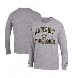 Men's Heather Gray Vanderbilt Commodores High Motor Long Sleeve T-shirt $18.06 T-Shirts