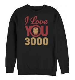 Marvel Men's Avengers Endgame Iron Man Face I Love You 3000, Crewneck Fleece Black $28.59 Sweatshirt