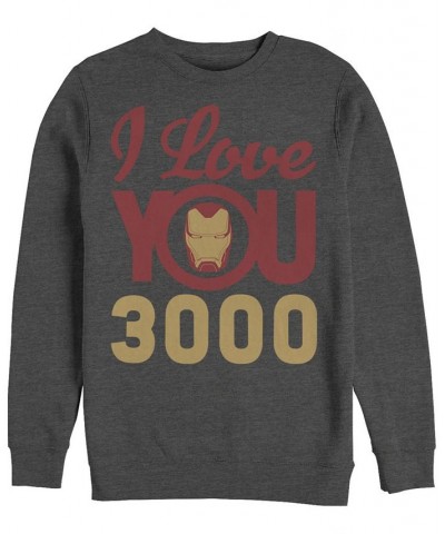 Marvel Men's Avengers Endgame Iron Man Face I Love You 3000, Crewneck Fleece Black $28.59 Sweatshirt