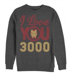 Marvel Men's Avengers Endgame Iron Man Face I Love You 3000, Crewneck Fleece Black $28.59 Sweatshirt