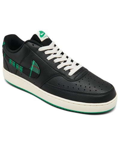 Men's Court Vision Low Casual Sneakers Black $36.55 Shoes