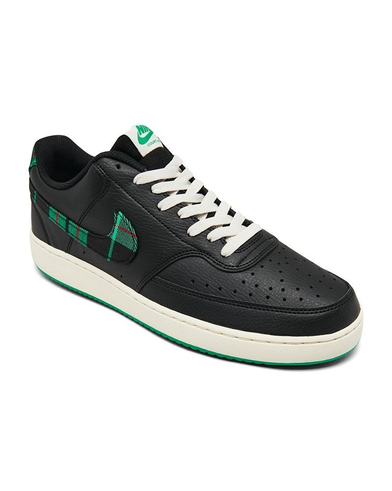 Men's Court Vision Low Casual Sneakers Black $36.55 Shoes