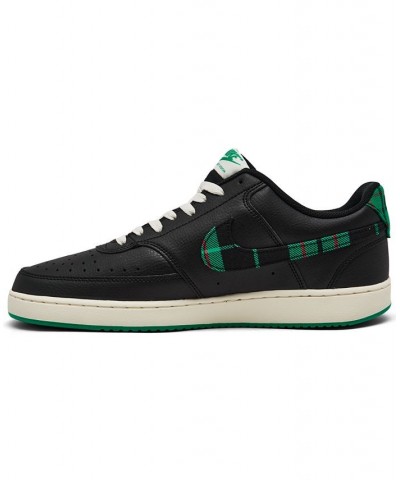 Men's Court Vision Low Casual Sneakers Black $36.55 Shoes