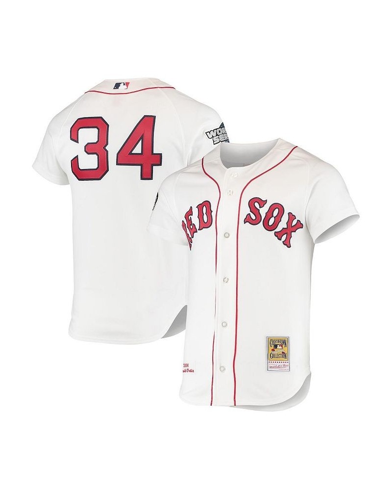 Men's David Ortiz White Boston Red Sox 2004 Cooperstown Collection Home Authentic Jersey $111.60 Jersey