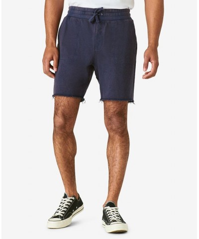 Men's Sueded Terry Drawstring 9" Shorts Blue $43.73 Shorts