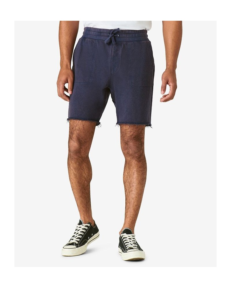 Men's Sueded Terry Drawstring 9" Shorts Blue $43.73 Shorts