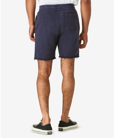 Men's Sueded Terry Drawstring 9" Shorts Blue $43.73 Shorts