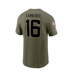 Men's Trevor Lawrence Olive Jacksonville Jaguars 2022 Salute To Service Name and Number T-shirt $28.59 T-Shirts