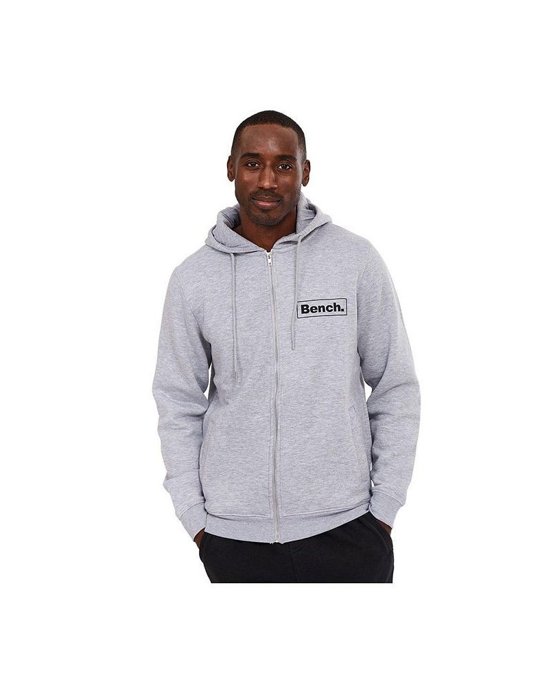 Mens Irving Recycled Cotton Zip Hoodie Gray $27.17 Sweatshirt