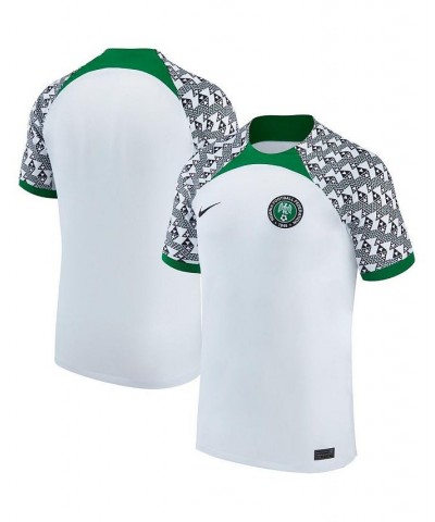 Men's White Nigeria National Team 2022/23 Away Breathe Stadium Replica Blank Jersey $45.15 Jersey