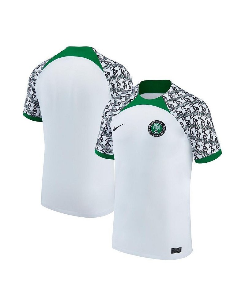 Men's White Nigeria National Team 2022/23 Away Breathe Stadium Replica Blank Jersey $45.15 Jersey