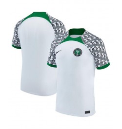 Men's White Nigeria National Team 2022/23 Away Breathe Stadium Replica Blank Jersey $45.15 Jersey